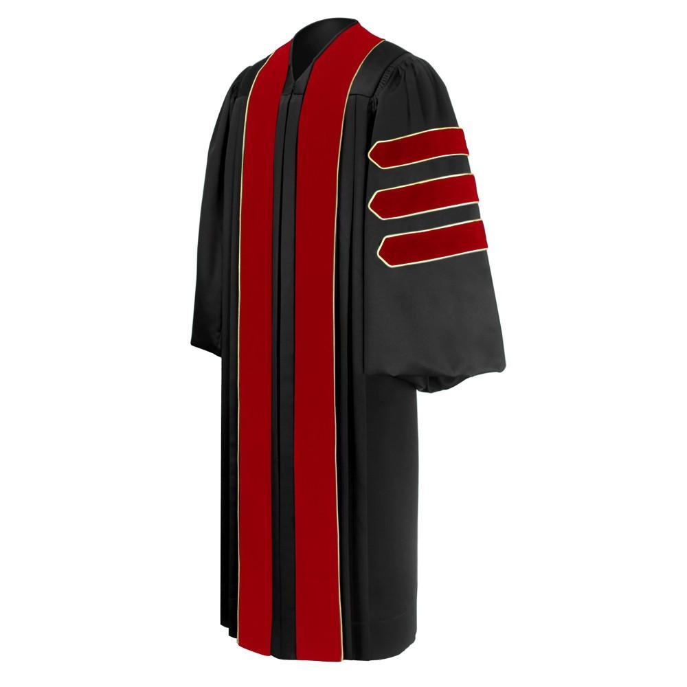 Dr. of Divinity Robe in Black with Red and Gold