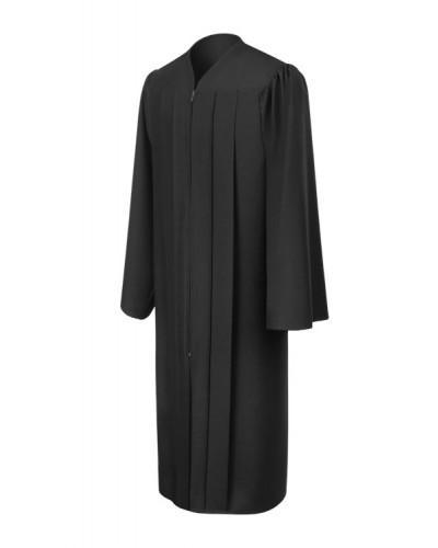 Matte Black Bachelors Graduation Gown - College & University