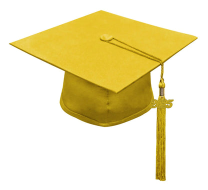 Matte Gold High School Cap & Tassel - Graduation Caps