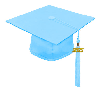 Child Matte Light Blue Cap & Tassel - Preschool Graduation