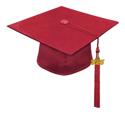 Child Matte Red Graduation Cap & Gown - Preschool & Kindergarten