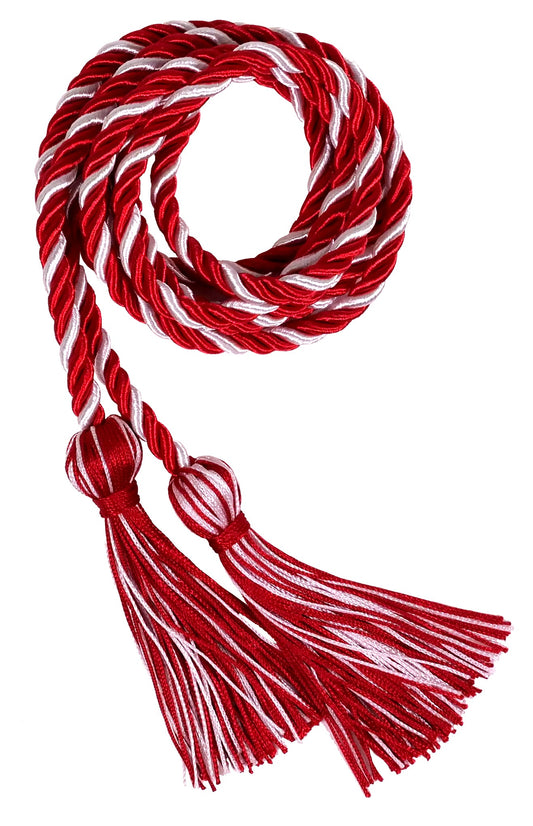 Red and White Two Color Graduation Honor Cord