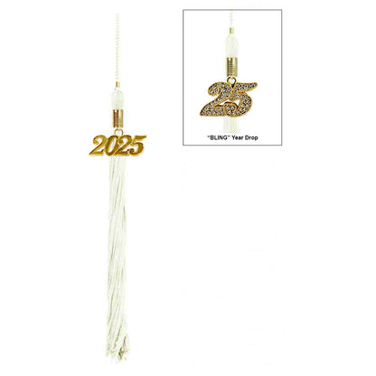 Matte White High School Cap & Tassel - Graduation Caps