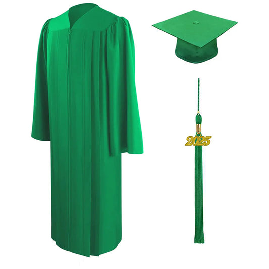 Eco-Friendly Emerald Green High School Graduation Cap & Gown